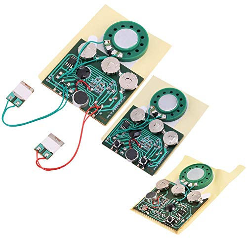 Denash 30er Jahre beschreibbarer Sprachmodul-Chip, Tonaufnahmechip 0,5 W mit Knopfbatterie für DIY-Audiokarten(Schlüsselkontrolle)