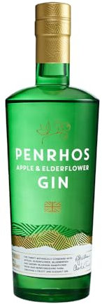 Penrhos - Apple & Elderflower Gin, Glass Bottle - Award-Winning Fruity Artisan Flavoured Gin, made with 100% Wonky Fruit, in an Elegant Glass Bottle - 700ml