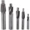 5 Stück M3-M8 4-Flöten HSS-AL Fräser Schlitzbohrer HRC65~68° Metall Fräsbohrer für Kupfer, Aluminium, Stahl, Gusseisen