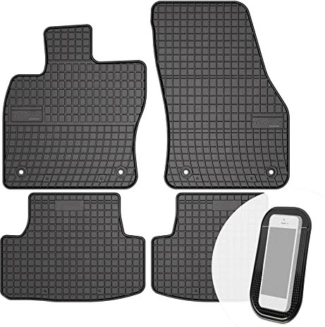 moto-MOLTICO Gummimatten Auto, 4-teiliges Set, Allwetter Gummi Fußmatten, Antirutsch & Wasserfest Autoteppiche - passend für Seat Ateca Skoda Karoq VW T-ROC ab 2016