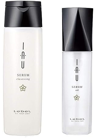 Lebel IAU Serum Cleansing Hair Shampoo 200ml & Lebel IAU Serum Oil 100ml Set (Green Tea Set)