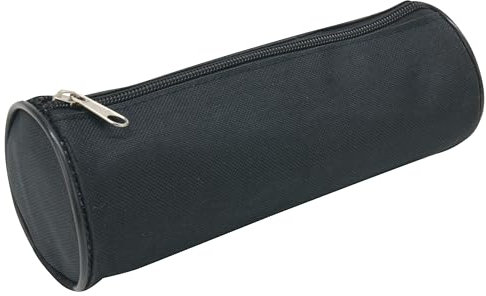 Waytex 931280 Trousse Fourre Tout Ronde 21cm Diamètre 7.5cm Textile Noir uni