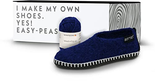 Botties X Schachenmayr Winter Kit Wash+Filz It! Indigo/weiß Strick-Kit