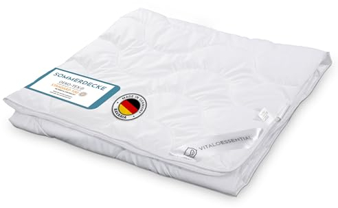 VitaloEssential Sommerbett, Lyocell, 155x220 Leichtsteppbett Füllung: 450g 100% Tencel, wachbar
