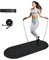 LaiEr Jump Rope Mat,Fitness Exercise Mat Knees Protection Impact Absorption Jumping Rope MatIndoor & Outdoor Skipping Non-Slip for Home Gym (140cm*62cm*8mmBlack)