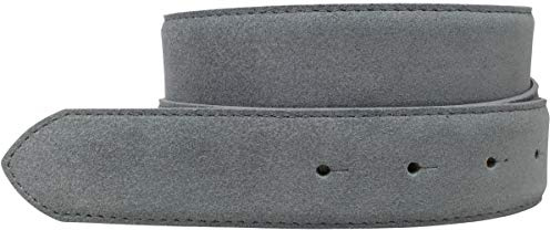 BELTINGER Wechselgürtel aus Veloursleder ohne Schnalle 3,5 cm | Druckknopf-Gürtel für Damen Herren 35mm | Wildleder-Gürtel