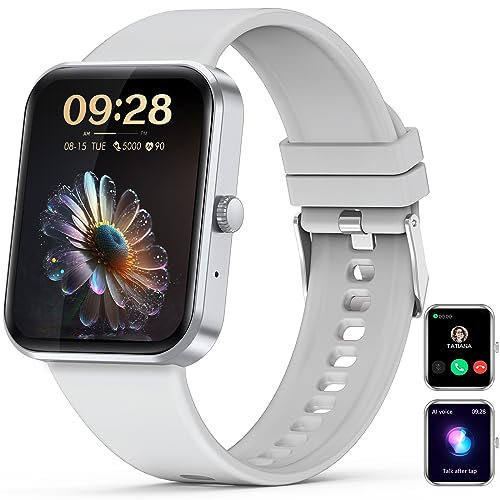 Smartwatch, 1.83 Zoll Touchscreen Armbanduhr mit Bluetooth Anruf, IP67 Wasserdicht Fitness Tracker mit personalisiertem Bildschirm, Herzfrequenz und Schlafmonitor, Schrittzähler Fitness Tracker