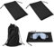 AIEX Brillentasche, 4 Stück Mikrofasertasche Mikrofaserbeutel Brille Skibrillentasche Kordelzug Sonnenbrillentasche Sonnenbrillenetui Brillenbeuteltasche Weiche Mikrofaser-Schutztasche (Schwarz)