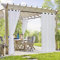 PONY DANCE Outdoor Vorhang Wasserdicht 2 Stücke Outdoor Gardinen Weiss Transparent Terrasse Vorhänge mit Ösen Outdoorvorhänge für Balkon & Pavillon, H 274 x B 137 cm