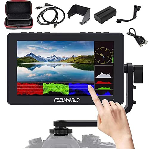 Feelworld F5 Pro V4 Moniteur de Champ de caméra avec écran Tactile 6 Pouces 6D LUT avec kit Externe F970