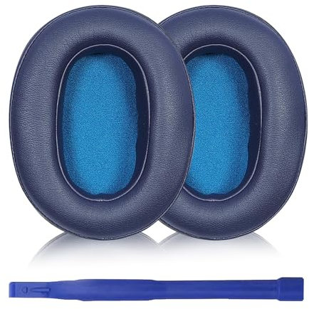 Aiivioll WH-XB900N - Cuscinetti auricolari di ricambio in pelle proteica, compatibili con cuffie Sony WH-XB900N WH XB900N WH XB 900 XB900, in morbida memory foam (blu)