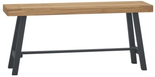vidaXL Bank 110 cm Massivholz Teak