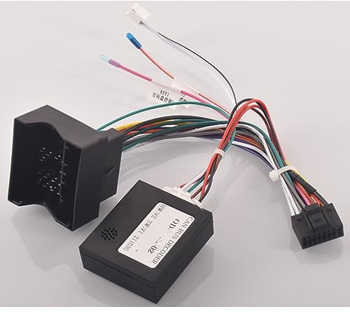 Toiumops Cable Adaptateur pour BMW E46 E87 E65 E66 E67 avec Quadlock, 16pin pour Android autoradio stéréo Faisceau de câbles Adaptateur de câble, avec Canbus