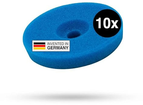 Liquid Elements – Centriforce V2 Polierpads 125mm – Polierschwamm mit speziell entwickelter Fräsung für optimierte Ergebnisse – Auto Polieraufsatz für Poliermaschinen (Blau|Super Heavy Cut | 10 Stück)
