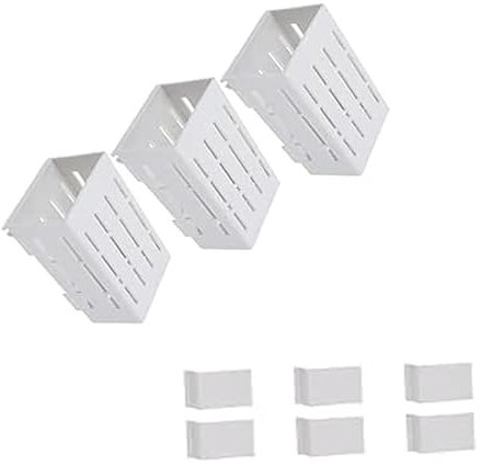 Taicols 3Pcs Planteur Suspendu D'Aquarium Support De Plante Suspendu pour Aquarium Récipients en Plastique Transparent Pot De Support De Plante D'aquarium Suspendu Pot De Plante Aquatique avec