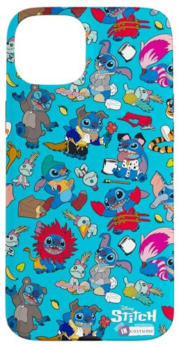 iPhone 15 Plus Disney 100 Stitch in Costume Disney Characters and Scrump Case
