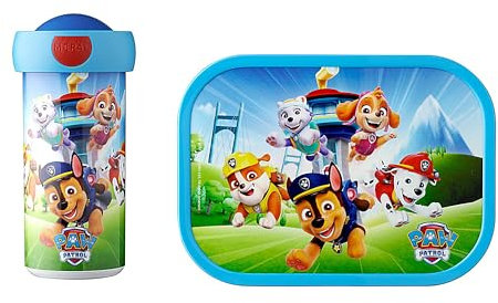 Mepal - Fiambrera Campus - Fiambrera para Niños con Vaso Escolar y Fiambrera - Fiambrera & Botella para Llevar - Apta para Lavavajillas y sin BPA - 300 ml + 750 ml - Paw Patrol Pups