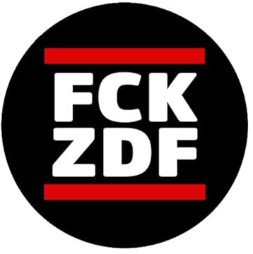 Sammys Shirt Store FCK ZDF Lügenpresse Staatsfunk Aufkleber 4,5 cm