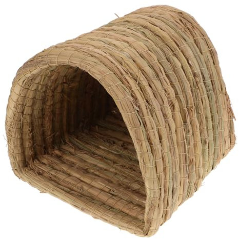 GREENADSCAPE 2livres Nid De Poules Paille Tissé Abri Confortable pour Pondeuses Et Petits Animaux Semienclos Moyenne