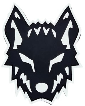 Wolf Morale Wolfpack PVC Patch Kompatibel mit Velcro Klett-Patches für Hüte, Taktische Patches, Molle Zubehör Militär Patches, Rucksack Patches, Patches für Rucksäcke (Black White Glow Dark)