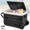 TANGZON 40L Car Refrigerator, 81 Can Dual Zone -20 to 20°C Car Fridge Freezer with 4 Cup Holders, Handle, Wheels, 42QT Compressor Fridge for Home RV Camping, DC 12/24V, AC 100-240V
