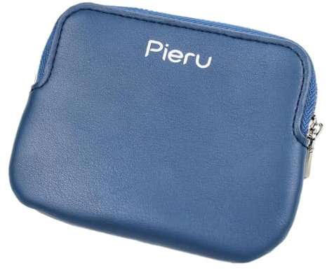 YUGSHNKFC Kartenhalter mit mehreren Schlitzen, Kartenhalter, Schlüsseltasche, Ledertasche, Geldfach, einfarbig, Kreditkarte, blau