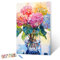 gelrovaled Peinture par Numéros pour Adulte, Peinture Acrylique pour Adultes Enfants débutants Facile sur Toile 20×30 cm avec peintures et pinceaux, flower 02(Avec cadre)