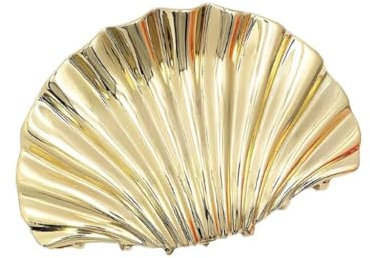 Pince à cheveux tendance en forme de coquillage en métal pour un usage quotidien