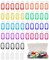 Pack of 50 Writable Key Tags with Labels, 10 Colours (5 of each), Plastic Key Ring Organiser, for Key Labelling, Pets, Luggage, USB Sticks and Office