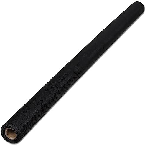 Dekorative Zäune Hundezaun Beetzaun Zaun für Hunde - Fiberglas Mesh-Rolle Insektenschutzgitter Tür/Fenster 100 x 500 cm schwarz für Balkon Campingplatz Garten Terasse