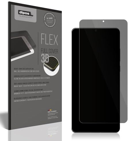 dipos FLEX Privacy Blickschutz-Folie matt passend für Huawei P30 Pro Schutzfolie mit 100% Displayabdeckung, Fingerprint-Kompatibel, Case-Friendly, Full Cover, Sichtschutz Filter 2way