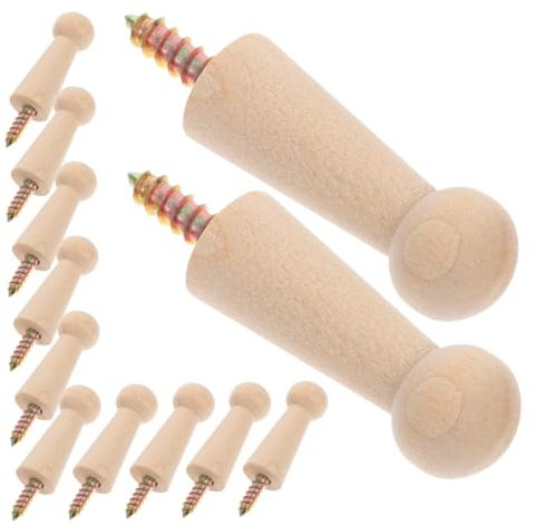 HEALSOPTHY 4stücke Holzhaken Zum Anschrauben Aus Massiver Buche Zum Bemalen Und Individualisieren Wandhaken Für Handtücher Hüte Und Taschen Diy-möbel Für Schlafzimmer Und Badezimmer