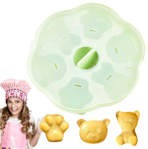 Pruojhw Kuchenform, Bär, 6 Mulden, niedliches Cartoon-Design, zum Backen –
