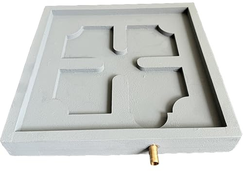 Pflanzschalen für Draussen, Abtropfschale mit Rillen, Kunststoff ölauffangbehälter mit 100 cm Langem Wasserschlauch, Tablett für Drinnen und Draußen(48x48x1.5 cm/19x19x1 in)