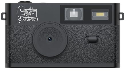 SNPSHT Screen-Free Digital Camera – Simple Point & Shoot Camera, No Screen, Easy to Use Camera, Replace Disposable with Reusable (Black)