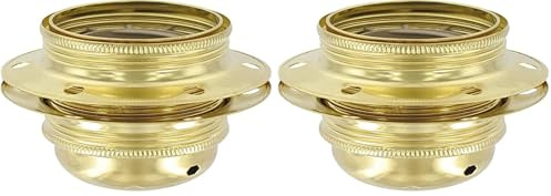 Legrand - Douille pour ampoule E27 - avec bague - acier laitonné (Lot de 2)