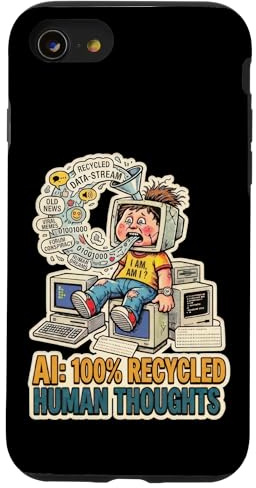 Recycled Human Thoughts AI satire technology coding LML mode Case for iPhone SE (2020) / 7/8