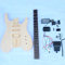 Headless E-Gitarre DIY Kit mit allen Teilen Natur