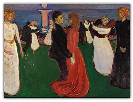 Kunstdruck Poster - Edvard Munch The Dance of Life - Der Tanz des Lebens 60x40 cm ca. A2 - Alte Meister Bild ohne Rahmen