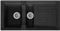 Liquida AR15BL 1.5 Bowl Composite Reversible Inset Black Kitchen Sink with Waste
