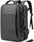 BANGE 45 l Handgepäck-Rucksack, erweiterbarer Reiserucksack für Flugzeuge, Wochenend-Rucksack, Aktentasche für Reisen, wasserabweisender College17,3 Zoll Laptop-Rucksack, grau, L
