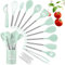 DLD Küchengeschirr Set, 23 PCS Silikon Kochgeschirr Set mit Holzgriff, hitzebeständig, Antihaft Kochgeschirr Zangen Spatel Löffel Set, Geschirrspüler sicher, beste Küchenwerkzeuge