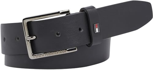 Tommy Hilfiger Herren Gürtel Oliver Ledergürtel, Schwarz (Black), 80 cm