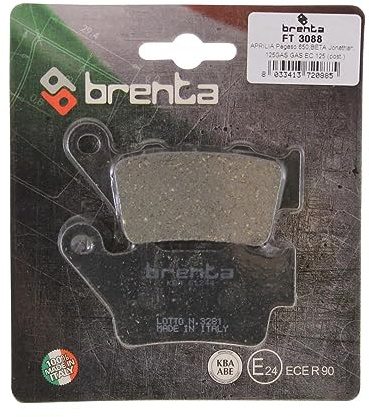 Bremsbeläge Brenta 3088 organisch hinten | Kompatibel mit Aprilia Caponord 1200 / Dorsoduro Shiver 750 1200 / Pegaso 650