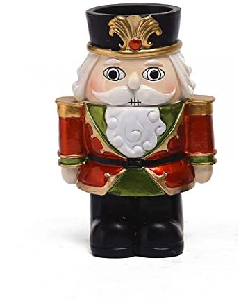 Louttary Neuer Nussknacker Kerzenhalter Weihnachtsdekoration Desktop Home Ornament Kerzenhalter Harz Dekoration B