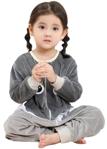 HAHASHOW Baby Schlafsack mit Füßen Schlafsack mit langen Ärmeln Mädchen und Junge Schlafsack mit Beinen 5-6 Jahre Hai