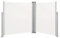 Gecheer Ausziehbare Outdoor-Sichtschutzschirm 140 x (0-600) cm,Doppelseitiger Sichtschutz,Seitenwandmarkise Garten-Seitenmarkise Seitenrollo Gartensichtschutz Mit Montagezubehör,2 Pfosten,Creme