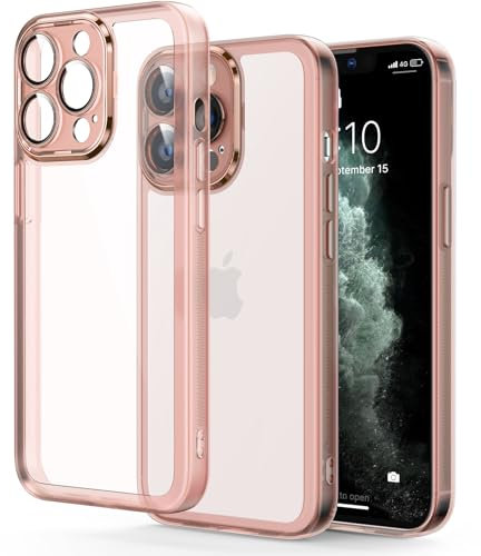 Honeyview Colored Clear Case for iPhone 11 Pro with Matte Border, Non-Yellowing, Shockproof, Armour Phone Cover for Apple iPhone 11 Pro - Pink