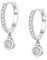 Ohrringe Silber 925, Ohrringe Silber 925 Hängend Creolen Silber 925 Klein mit Herz Rund Zirkonia für Damen Mädchen Herren (silber-rund)