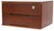 Cassettiera in legno, a 2 livelli, organizer da scrivania con cassetti richiudibili, mini cassettiera con serratura, 39 x 30 x 21,5 cm, per uffici, camera da letto, ecc. (noce)